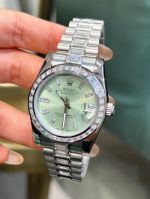 Rolex Datejust 31mm Mint Green Sunburst Dial Oystersteel President Bracelet Lady Watch
